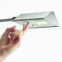 Knapstein Lampe de lecture EDDA dimmable, réglable IP20, nickel mat gradable