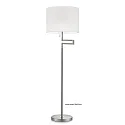 Lampadaire LILO-S cylindrique, réglable, avec chaîne d'interrupteur à tirette E27 IP20, mat, laiton, blanche gradable