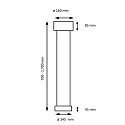 Knapstein pendant luminaire ZERA-1 IP20, nickel matt dimmable