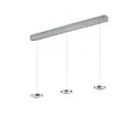 Luminaire à suspension DAJA-3 réglable, contrôlable avec des gestes IP20, nickel mat gradable