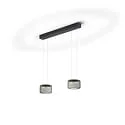 Luminaire à suspension SIDRA-2 haut / bas, réglable, contrôlable avec des gestes IP20, noir gradable