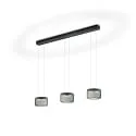pendant luminaire SIDRA-3 up / down, adjustable, controllable with gestures IP20, black dimmable