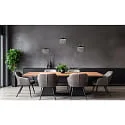 Knapstein Luminaire à suspension SIDRA-3 haut / bas, réglable, contrôlable avec des gestes IP20, noir gradable
