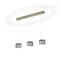 Knapstein Luminaire à suspension SIDRA-3 haut / bas, réglable, contrôlable avec des gestes IP20, bronze gradable