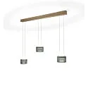 Knapstein Luminaire à suspension SIDRA-3 haut / bas, réglable, contrôlable avec des gestes IP20, bronze gradable