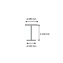 Knapstein table lamp TILDA-T IP20, nickel matt, white dimmable