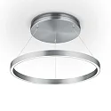 Luminaire de plafond LISA-D avec télécommande, forme de l'anneau, nickel mat gradable