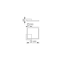 Knapstein ceiling luminaire YOKO-Q500 square IP20, black dimmable
