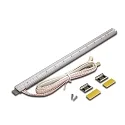 LED double rod LED Twin-Stick 2 SE, without dark zones, with seitl. Einspeisung 250cm, 30cm, 72 LED, 4.4W 4000K 55°, CRi >95
