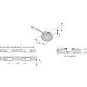 Hera Recessed LED spot AR 35-LED, LED 24, 24VDC, CRi>90, stainless steel look / real glass, 2.5W 3000K