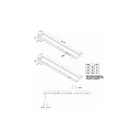 Hera Eclairage sous meuble MODULITE F-USB 900MM avec interrupteur, avec connexion USB, câblé en continu IP20