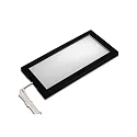 Eclairage sous meuble LED SKY plat, avec prise de courant IP20, opale, noir  gradable 6W 390lm 3000K 110° 110° CRI 80-89 21cm