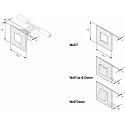Hera Lumière encastrée WALL IF avec capteur, rayonnement latéral, avec diffuseur IP20, blanche  1,8W 90lm 3000K 120° 120° CRI 80