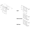 Hera Luminaire d'encastrement mural  LED WALL UP&DOWN IP20, acier inoxydable, opale gradable