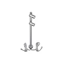 LED Duo Spot for object lighting, seamless height up to 30cm, 24V DC, CRi>90, rotatable, swiveling, 2x 1.5W 3000K 38°, alu
