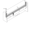 Hera Eclairage sous meuble avec détecteur de mouvement IP20, noir 4,7W 175lm 4000K CRI 90-100 60cm