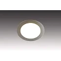LED Recessed luminaire FAR 58 with surface light, 3W, 3000K, IP20, brushed stainless steel