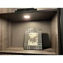 Hera LED Recessed luminaire FAQ 58 with surface light, 3W, 3000K, IP20, brushed stainless steel
