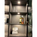 Hera LED Recessed luminaire FAQ 58 with surface light, 3W, 3000K, IP20, brushed stainless steel