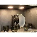 Hera LED Recessed luminaire FAQ 58 with surface light, 3W, 3000K, IP20, brushed stainless steel