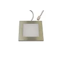 Luminaires pour meuble FAQ 68 angulaire, avec prise de courant, avec diffuseur IP20, acier inoxydable brossé gradable