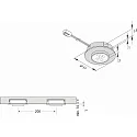 Hera furniture luminaire AR 45 ZOOM 17-50° built-in version, focusable 1 IP20, chrome matt 