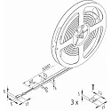 Bande LED TAPE F 10/6 930 / 5M avec prise de courant blanche