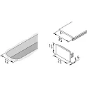 Hera LED covering profile 25mm, for 22mm milled grooves and 34mm profiles, 600cm (roll goods), slightly matted