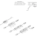Hera Accessories for small Recessed luminaire LED Eye - 3-fold distributor, line 20cm, with LED 350-plug