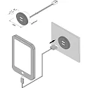 Prise de courant 24V 2 voies, avec adaptateur, acier inoxydable