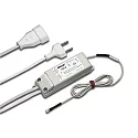 Interrupteur 400W EBS 4 D avec prise de courant, blanc mat