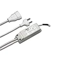 Interrupteur 400W EBS 4 D avec prise de courant, blanc mat