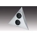 Hera Double power socket for furniture surface mounting LUXOR 2 ST, 220-240V AC, matt chrome