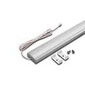 Lumière linéaire LED TOP-STICK H plat, version pour montage en surface, symétrique, microprismatique IP20, aluminium