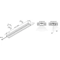 Hera Flat surface mount LED luminaire LED Top-Stick HR, IP20, with LED 24 connecting cable, CRi> 95, 121cm, 30W 3000K
