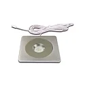 Recessed LED spot AQ 78-LED, angular, 9 x 9cm, with LED24-plug, CRi>95, glare-free, fixed, 7.5W 3000K 450lm 80°, inox