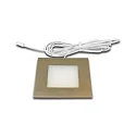Lumière encastrée FQ 68-LED plat, avec prise de courant IP20, acier inoxydable, opale gradable 4W 270lm 4000K CRI 90-100