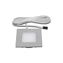 Dynamic recessed LED panel luminaire FQ 68-LED, angular, 4W 2700K 270lm 110°, inox look