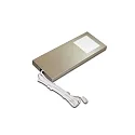 LED under-cabinet luminaire LED Slim-Pad F, IP20, homogeneous area light, LED24 connection, 5W 3000K, inox look