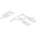 Hera LED under-cabinet luminaire LED Slim-Pad F, IP20, homogeneous area light, LED24 connection, 5W 4000K, white