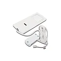 Eclairage sous meuble LED SLIM-PAD F avec capteur, avec prise de courant, dimmable IP20, opale