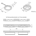 Hera Lumière de surface FR 55-LED rond IP20, acier inoxydable, opale gradable