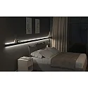 Hera Luminaire mural INTERO-LINE 120CM (HV) haut bas, Tunable White IP20, acier inoxydable brossé 