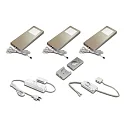 Applique et plafonnier DYNAMIC LED SLIM-PAD F version pour montage en surface, lot de 3, Tunable White