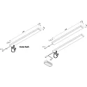 Hera Applique et plafonnier LED ADD-ON MINI lot de 3 IP20, aluminium, opale 