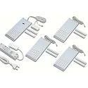 Applique et plafonnier LED L-PAD dimmable, lot de 4, contrôlable avec des gestes IP20, aluminium, transparent gradable