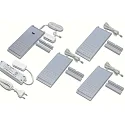 Applique et plafonnier LED L-PAD dimmable, lot de 4, contrôlable avec des gestes IP20, aluminium, transparent gradable