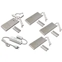 Applique et plafonnier LED L-PAD dimmable, lot de 4, contrôlable avec des gestes IP20, aluminium, transparent gradable