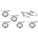 Profil d'installation FR 78-LED rond, lot de 5 IP20, acier inoxydable, opale gradable