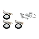 Lumière encastrée lot de 3 IP20, opale, noir